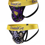 2 Pack Men's Fun Print Breathable Low-Rise Jockstrap