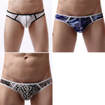3-pack Men's Nylon Low-rise U-shaped Briefs