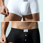 2 Pack Men's Soft Solid Color Simple Comfortable Breathable Trunks
