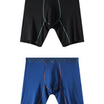 2 Pack Men's Stretch Fabric Full Coverage Anti-Chafing Soft Midway Briefs