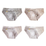 4 Pack Men's 3D Pouch 10A Antibacterial Camellia Scent Breathable Briefs & Trunks