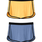 2 Pack Men's Loose-Fit Home Shorts with Breathable Built-in Brief Liner