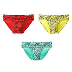 3 Pack Men's High Stretch Leopard Style Sexy Low-Rise Briefs
