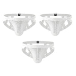 3 Pack Men's Front Mesh Breathable Sporty & Trendy Jockstraps
