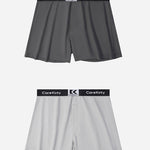 2 Pack Men's Loose-Fit Cotton Comfort Seamless Boxer Shorts