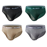 4 Pack Men's Stretch Fit Low-Rise Zero-Irritation Soft-Bound Edges Cooling Briefs