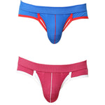 2 Pack Men's Breathable Side-Open Thin and Lightweight Supportive Fit Briefs