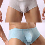 2 Pack Men's U-Pouch Casual Solid Trunks