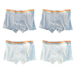 4 Pack Men's Soft-Touch Cotton Antibacterial All-Season Daily Stretch Luxury Trunks