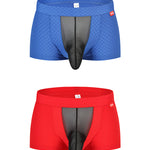 Men's Low-Rise Mesh Trunks – Breathable Nylon with 3D Pouch Support