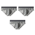 3 Pack Men's Ultra-Soft Breathable Mesh Ice Silk Briefs