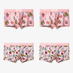 4 Pack Men's Cartoon Cotton Anti-Bacterial Boxer Briefs