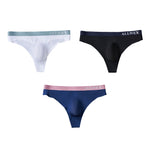 4 Pack Men's Seamless Ice Silk Cooling Touch Low-Rise Thongs