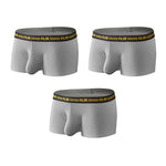 3 Pack Men's Seamless Ice Silk U-Pouch Low Waist Sexy Breathable Trunks