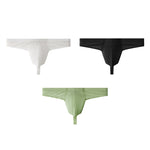 3 Pack Men's Solid Color Seamless Comfort Quick-Dry Breathable Thongs