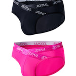 2 Pack Men's Sporty Letter Print Supportive Low-Rise Ice Silk Skin-Friendly Bikini