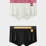 2 Pack Men's Ultra-Soft Cotton Mid-Rise Breathable Printed Trunks