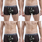 4-pack Men's Cotton Seamless Mesh Breathable Boxer Briefs