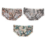 3 Pack Men's Ice-Silk Leopard Mesh Support Pouch Briefs