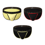 3 Pack Men's Large Pouch Button Waistband Briefs