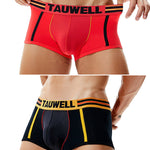2 Pack Men's Low-Rise Cotton Breathable Trunks Suitable for Sports