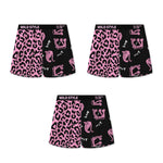 3 Pack Men's Pink Leopard Print Trendy Lightweight & Airy Boxers Briefs
