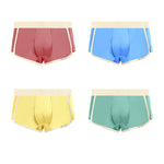 4 Pack Men's Premium Cotton Antibacterial Mid-Rise Ultra-Soft Trunks