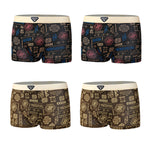 4 Pack Men's Ice Silk Antibacterial Breathable Seamless Comfort Trunks