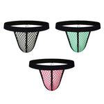3 Pack Men's Mesh Breathable Supportive Pouch Lightweight Thongs