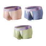 3 Pack Men's Supportive Pouch Lightweight Antibacterial Cooling Trunks