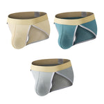 3 Pack Men's Soft Cotton High-Cut Stretch Fit Briefs