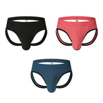 3 Pack Men's Breathable Mesh Separate Pouch Soft Jockstraps