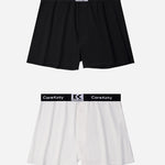 2 Pack Men's Loose-Fit Cotton Comfort Seamless Boxer Shorts