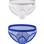 2 Pack Men's Low-Rise Mesh Breathable Bikini