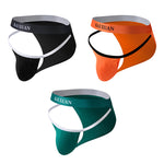 3 Pack Men's Sexy High-Cut 3D U-Pouch & Breathable Bikini