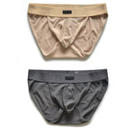 2 Pack Men's Low-rise High-cut Solid Briefs