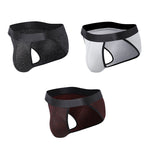 3 Pack Men's Low Rise High Cut Ice Silk Cooling Breathable Lightweight Quick Dry Briefs