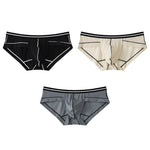 3 Pack Men's Semi-Transparent Comfortable Soft Skin-Friendly Minimalist Briefs
