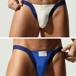 2 Pack Men's Ultra-Soft Cotton Low-Rise Sexy Anti-Chafing Stretch Jockstrap