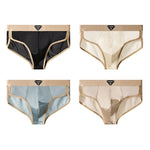 4 Pack Men's Breathable Thin & Soft-Touch Mid-Rise Briefs