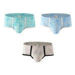 3 Pack Men's Classic & Trendy Style Breathable Mesh Low-Rise Trunks