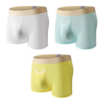 3 Pack Men's Stay-Put Fit Stretch Fabric Seamless Comfort Trunks