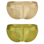 2 Pack Men's Enhancing Pouch Contour-Fit Low-Rise Breathable Briefs