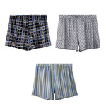 3 Pack Men's Breathable Anti-Chafing Comfy Waistband Mid-Rise Boxer Shorts