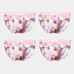 4 Pack Men's Antibacterial Cotton Breathable with Trendy Print Briefs