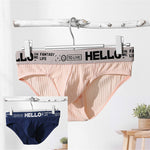 Men's Cotton Ribbed Breathable Briefs with 3D Pouch