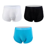 3 Pack Men's Mid Waist Breathable Mesh Home Aloha Boxers