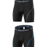 2 Pack Men's Shock-Absorbing Pad High-Stretch Sporty Activewear Tights