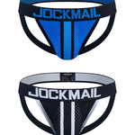 2 Pack Men's Supportive U-Pouch Day-Long Comfort Chafe-Free Design Jockstraps