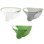 3 Pack Men's Sexy Low-Rise Bikini with Metal Ring